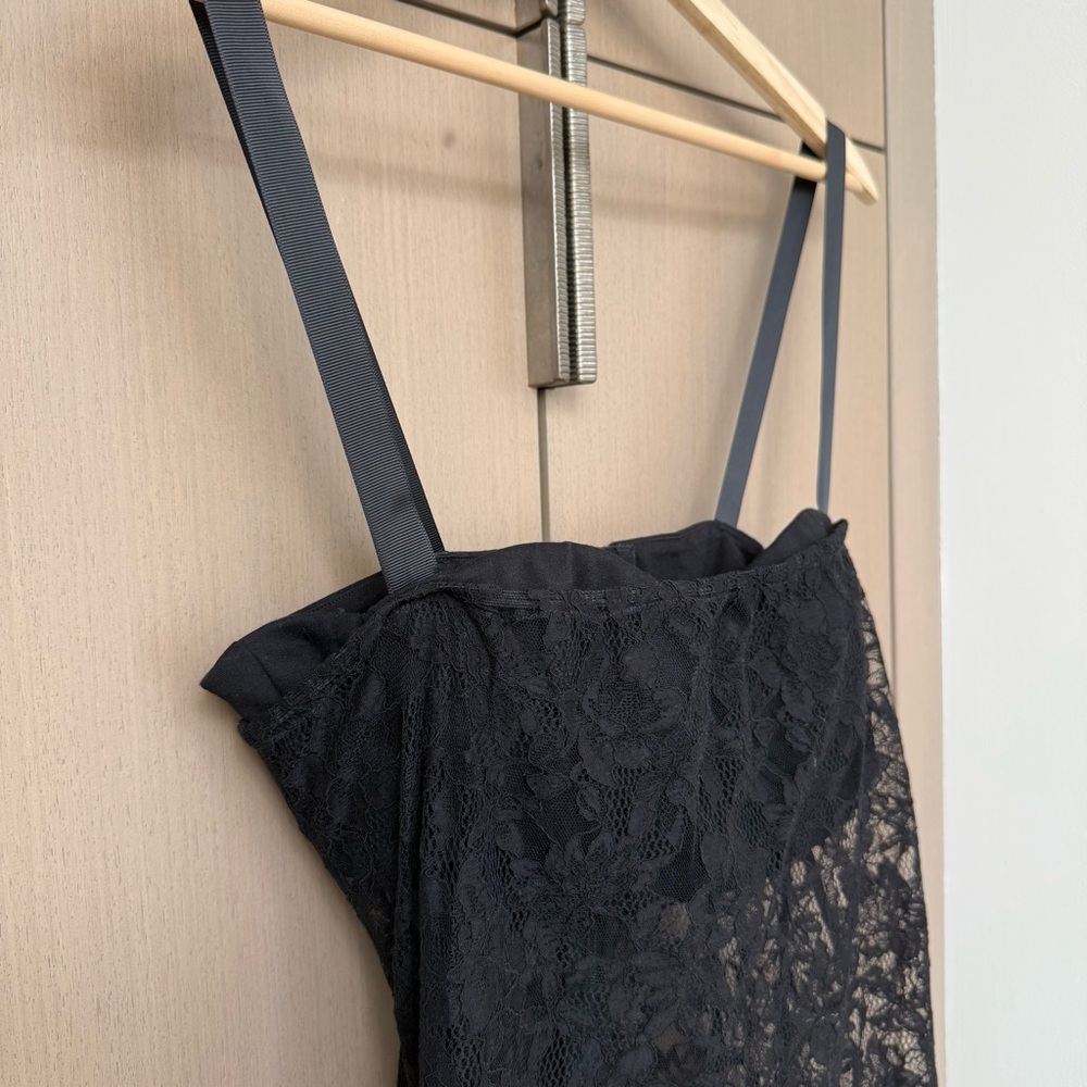 NEW!! Lovers + Friends Gracia Gown Black Lace Sheer Dress, L - Picture 10 of 12